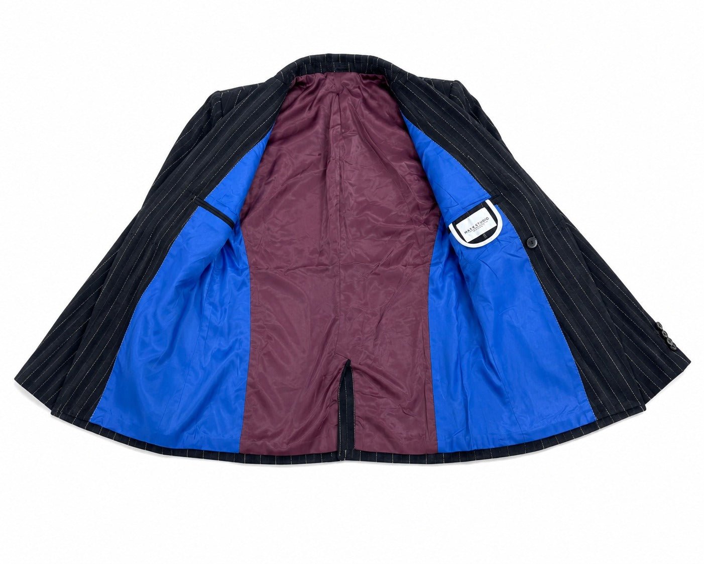 Ladies Navy Stripe Double Breast Blazer - StylePhase SA
