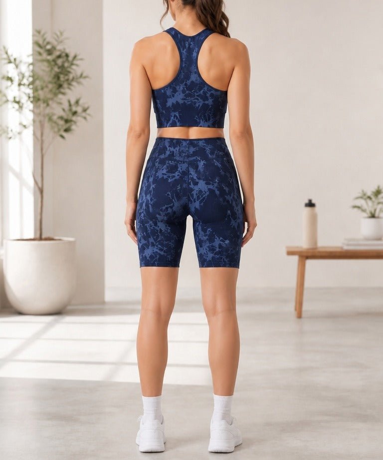 Ladies Navy Tie Dye Active Wear Set - StylePhase SA