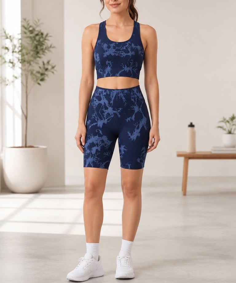 Ladies Navy Tie Dye Active Wear Set - StylePhase SA