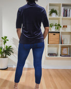 Ladies Navy Velour Top - StylePhase SA