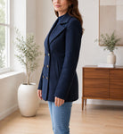 Ladies Navy Wool Blend Blazer - StylePhase SA
