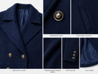 Ladies Navy Wool Blend Blazer - StylePhase SA