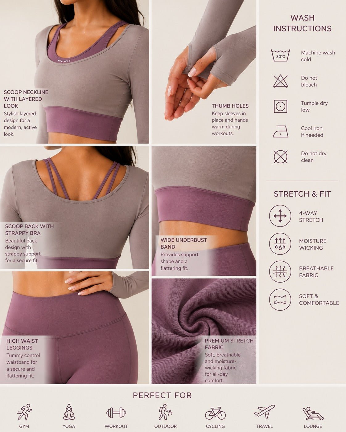 Ladies New Feeling 3 Piece Activewear Set - StylePhase SA