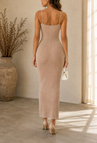 Ladies New Feeling Beige Strappy Bodycon Dress - StylePhase SA