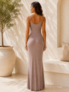 Ladies New Feeling Beige Strappy Bodycon Dress - StylePhase SA