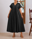 Ladies New feeling Black Pleated Dress - StylePhase SA