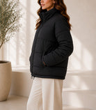 Ladies New Feeling Black Puffer Jacket - StylePhase SA