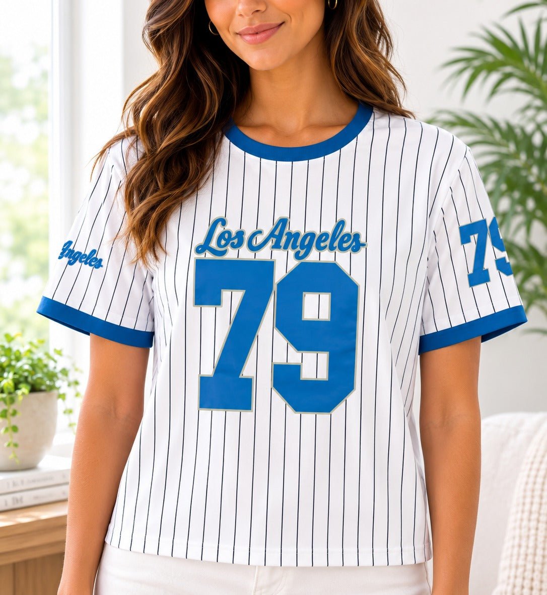 Ladies New Feeling Blue Baseball Sweater - StylePhase SA