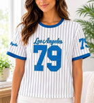 Ladies New Feeling Blue Baseball Sweater - StylePhase SA