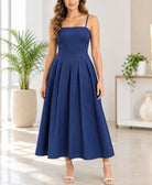 Ladies New Feeling Blue Denim Strappy Dress - StylePhase SA