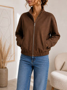 Ladies New Feeling Bomber Jacket - Brown - StylePhase SA