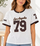 Ladies New Feeling Brown Baseball Sweater - StylePhase SA