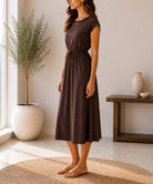 Ladies New Feeling Brown Tunic Dress - StylePhase SA
