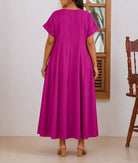 Ladies New feeling Cerise Pleated Dress - StylePhase SA