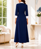 Ladies New Feeling Collar Button Front Dress-Navy - StylePhase SA