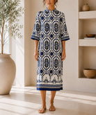 Ladies New Feeling Collar Button Royal Dress - StylePhase SA