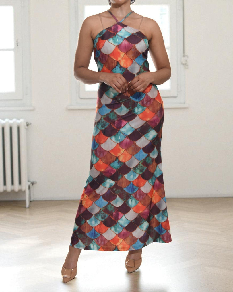 Ladies New Feeling Colour Block Tie Back Dress - StylePhase SA