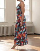 Ladies New Feeling Colour Block Tie Back Dress - StylePhase SA