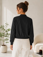 Ladies New Feeling Front Pocket Crop Jacket-Black - StylePhase SA