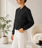 Ladies New Feeling Front Pocket Crop Jacket-Black - StylePhase SA