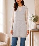 Ladies New Feeling Jersey Sleeveless Cardigan- Grey - StylePhase SA