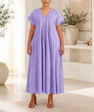 Ladies New Feeling Lilac Pleated Dress - StylePhase SA