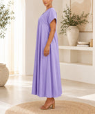 Ladies New Feeling Lilac Pleated Dress - StylePhase SA