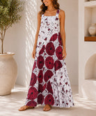 Ladies New Feeling Maroon Circle Print Dress - StylePhase SA