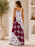 Ladies New Feeling Maroon Circle Print Dress - StylePhase SA