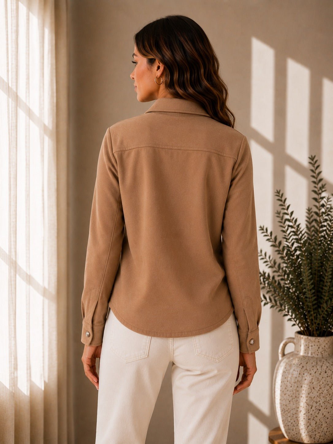 Ladies New Feeling Melton Beige Shirt - StylePhase SA