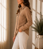 Ladies New Feeling Melton Beige Shirt - StylePhase SA