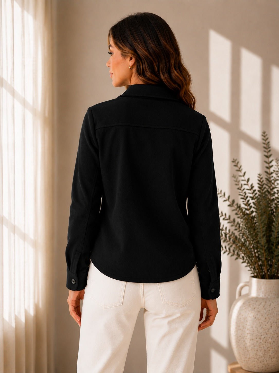Ladies New Feeling Melton Black Shirt - StylePhase SA