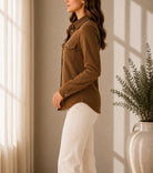 Ladies New Feeling Melton Brown Shirt - StylePhase SA