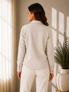 Ladies New Feeling Melton Cream Shirt - StylePhase SA