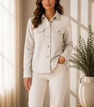 Ladies New Feeling Melton Cream Shirt - StylePhase SA
