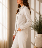 Ladies New Feeling Melton Cream Shirt - StylePhase SA