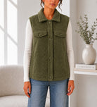 Ladies New Feeling Olive Fur Lined Bodywarmer - StylePhase SA