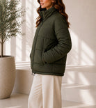 Ladies New Feeling Olive Puffer Jacket - StylePhase SA