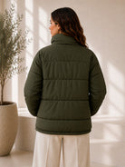 Ladies New Feeling Olive Puffer Jacket - StylePhase SA