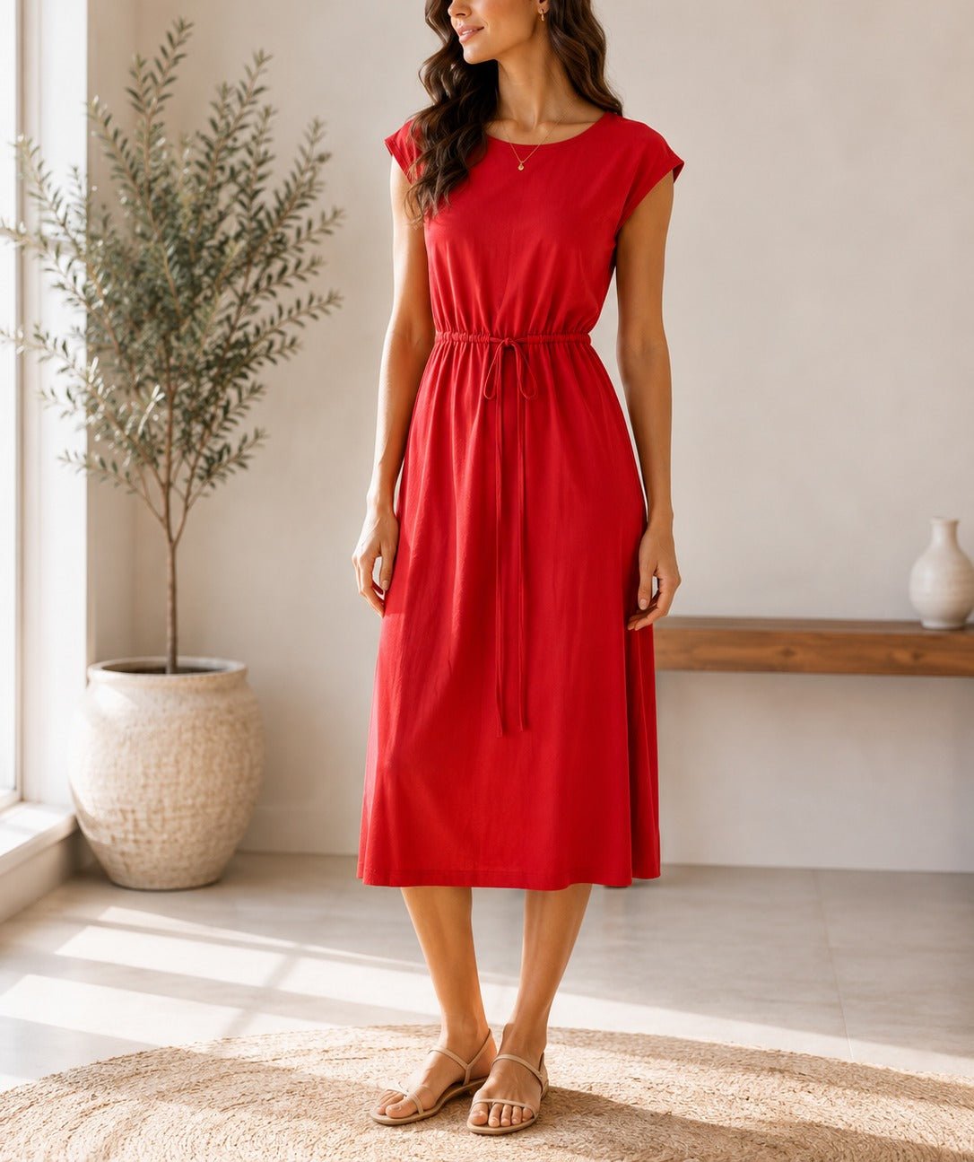 Ladies New Feeling Orange Tunic Dress - StylePhase SA