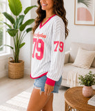 Ladies New Feeling Pink Baseball Sweater - StylePhase SA
