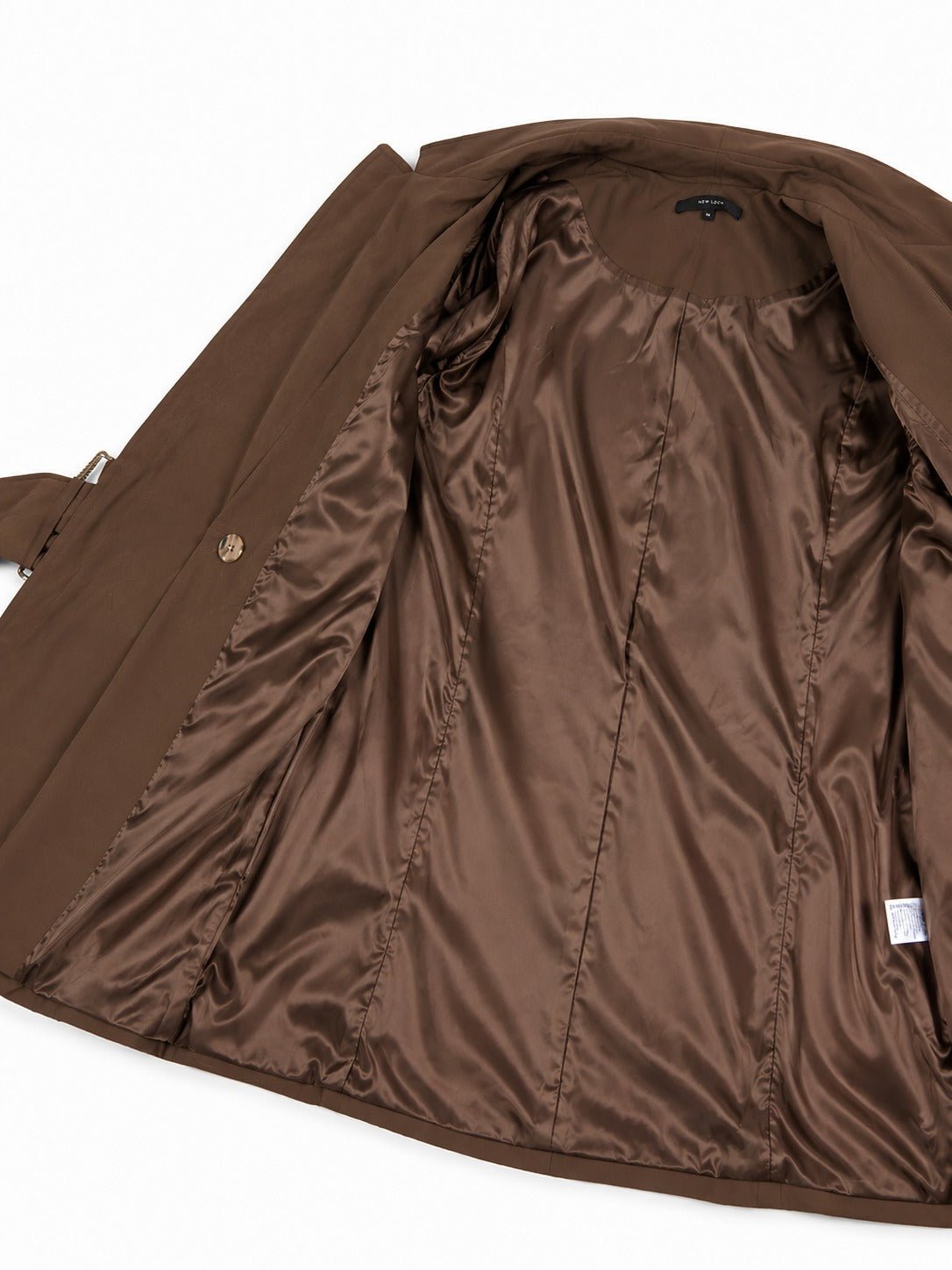 Ladies New Feeling Press Button Dark Brown Lined Blazer - StylePhase SA