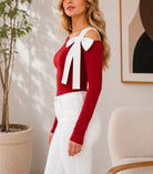 Ladies New Feeling Red Bow Front Top - StylePhase SA