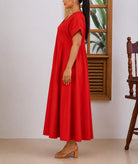 Ladies New feeling Red Pleated Dress - StylePhase SA