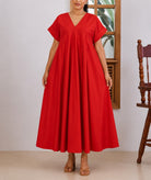 Ladies New feeling Red Pleated Dress - StylePhase SA