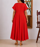 Ladies New feeling Red Pleated Dress - StylePhase SA