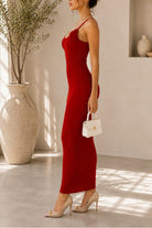 Ladies New Feeling Red Strappy Bodycon Dress - StylePhase SA