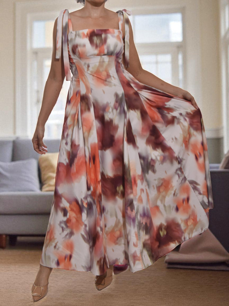 Ladies New Feeling Tie Shoulder Rust Pocket Dress - StylePhase SA
