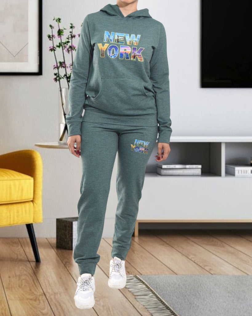 Ladies New York Printed Tracksuit Set - StylePhase SA