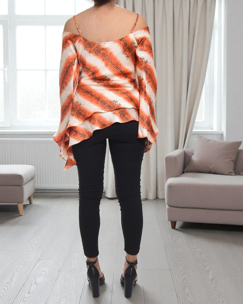 Ladies Off Shoulder Orange Top - StylePhase SA